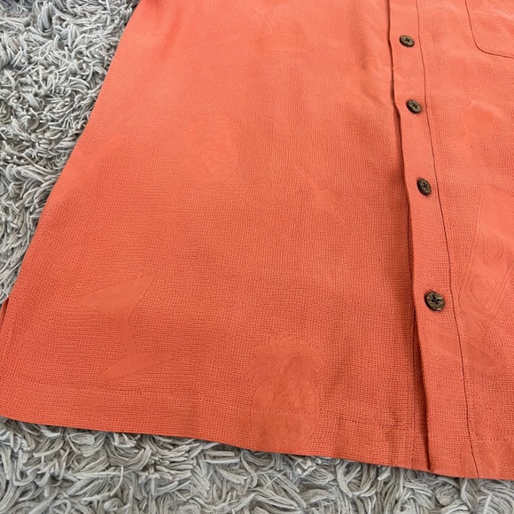 Tommy Bahama Men’s Button Down Isles Silk Camp orange Size M - Picture 5 of 13